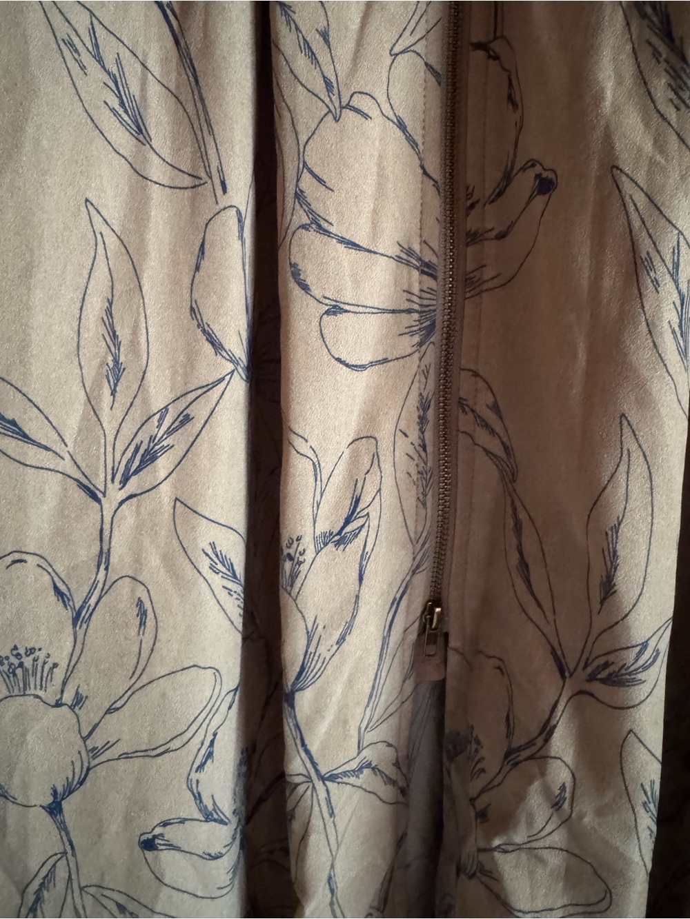 Entro Floral Smocked Waist Zip Front Dress Cottagecore Boho Medium NWOT - Picture 5 of 10